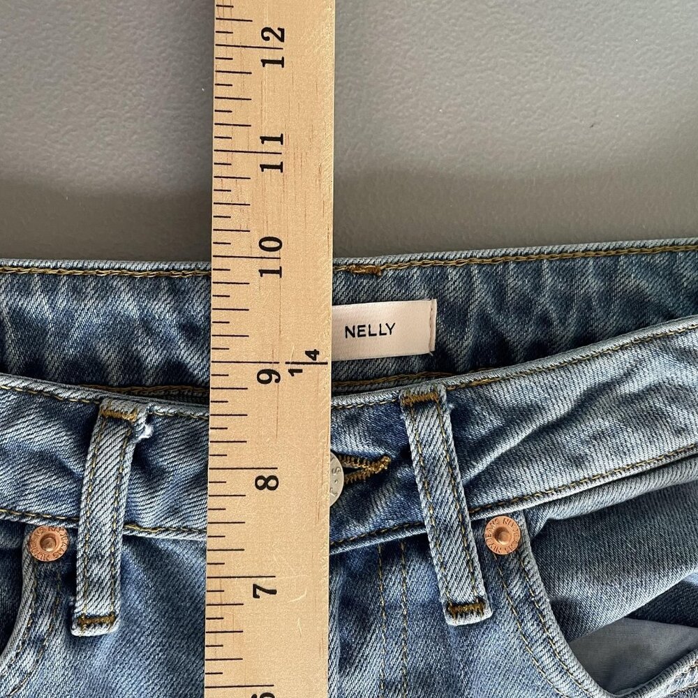 Nelly Jeans Womens EU 32 US 0 Blue Low Waist Straight Leg Denim Casual Y2k - Picture 8 of 10